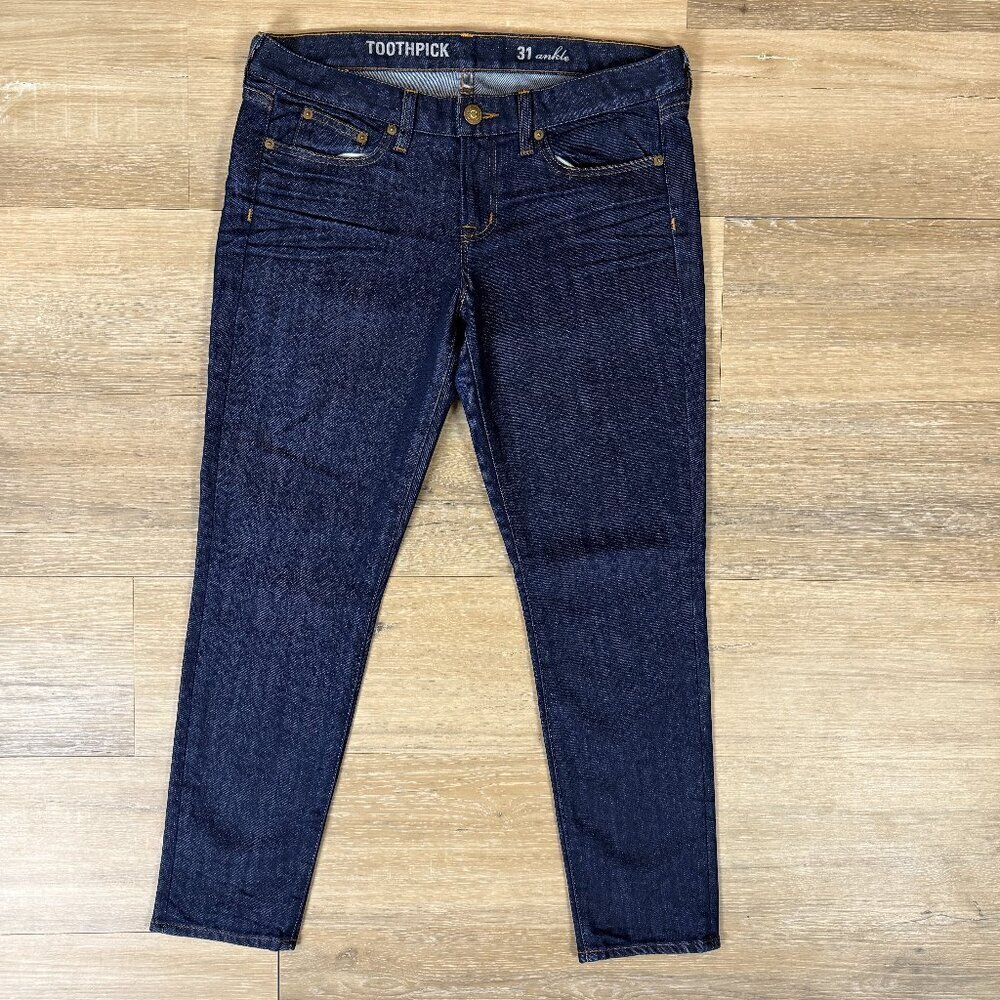 J. Crew Toothpick Skinny Jeans in Dark Indigo Wash